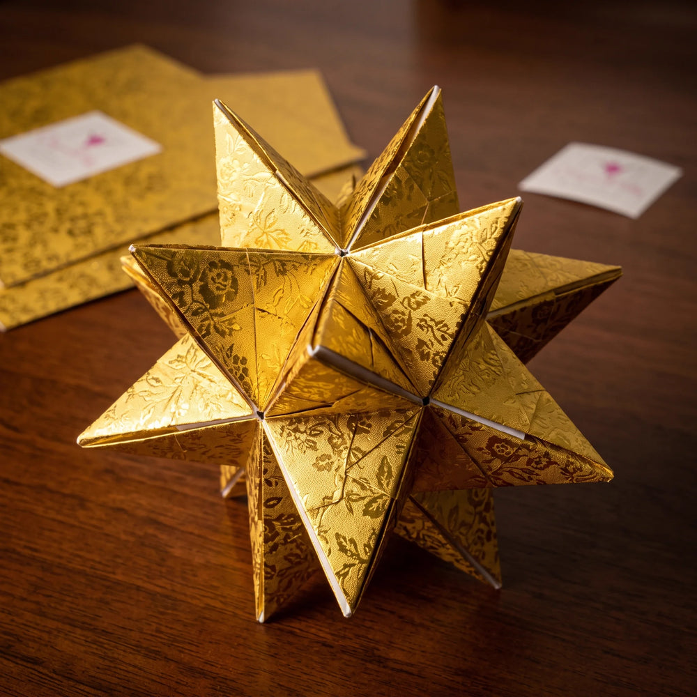 The intricate star: a modular gold origami star ball
